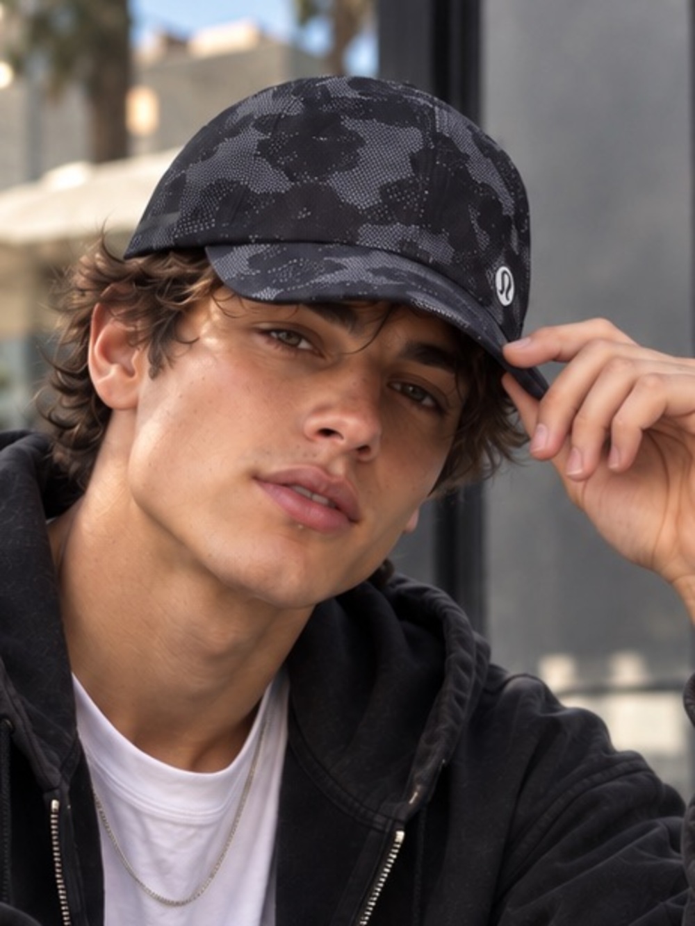 lululemon athletica Men’s Black Gray Camo Performance Hat